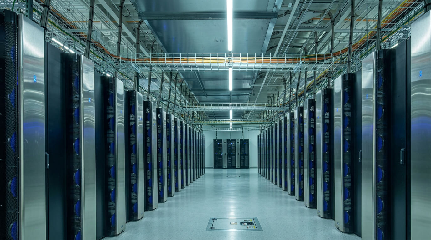 Inside a live data center hall