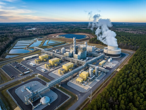 Power generation located next to a data center campus